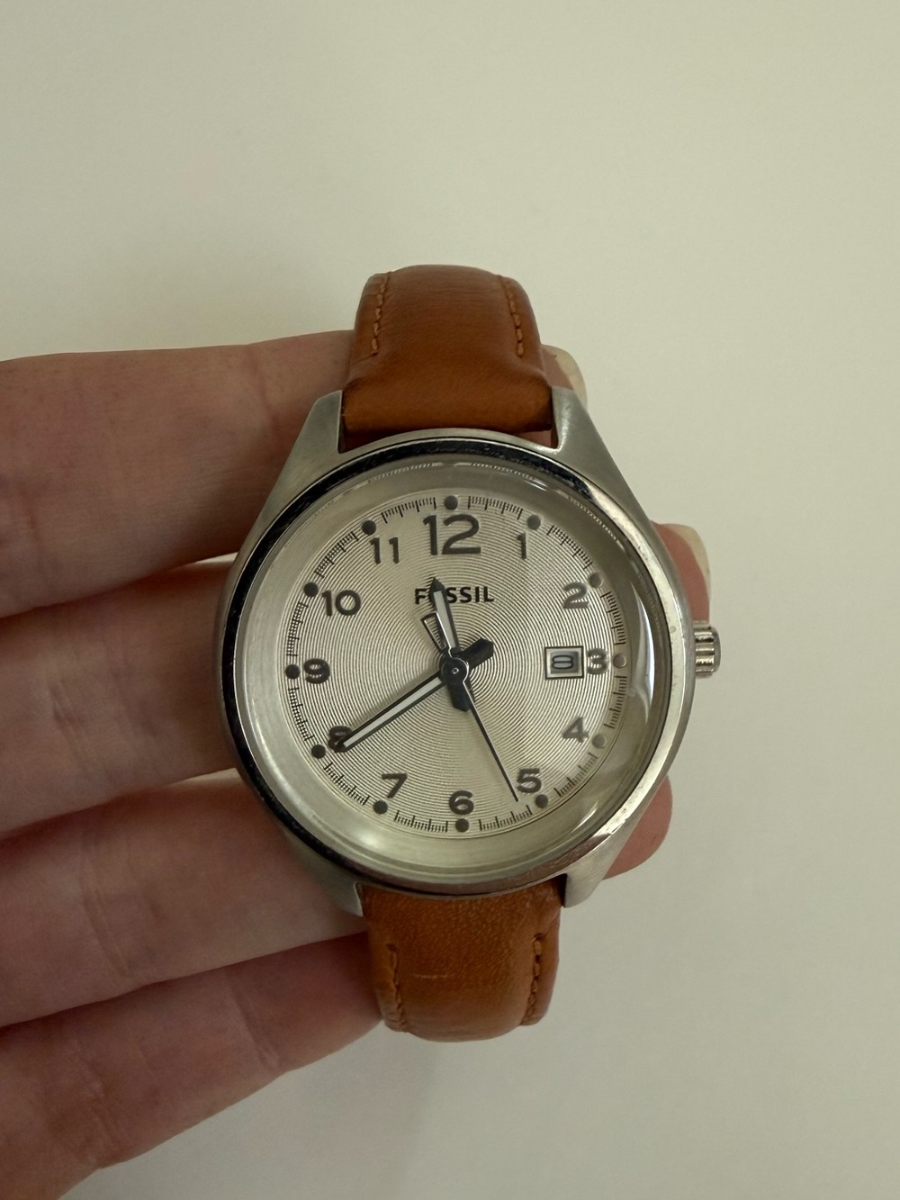 Fossil Tan Leather Strap Watch - Tan
